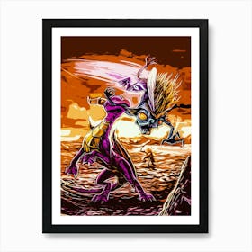 Funny Dragon Videogame Art Print