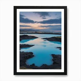 Blue Lagoon At Sunset 1 Art Print