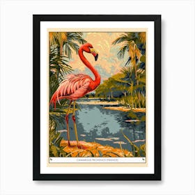 Greater Flamingo Camargue Provence France Tropical Illustration 8 Poster Art Print