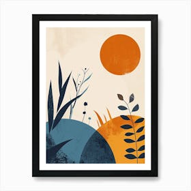 Sunset, Scandinavian Minimalism Art Print