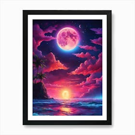 Full Moon In The Sky 4 Art Print