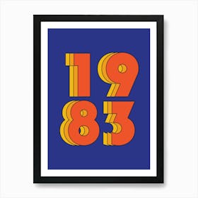 80s Retro - 1983 Art Print