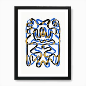 Symbiosis line art Art Print