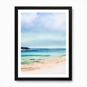 Blacksmiths Beach 4, Australia Watercolour Art Print