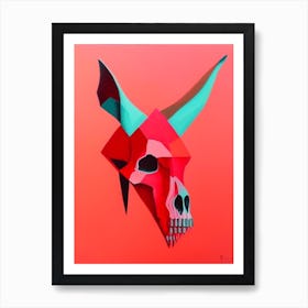 Animal Skull Red Paul Klee Art Print