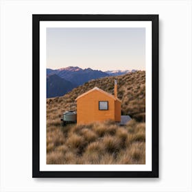 Yellow Hut New Zealand Art Print