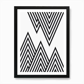 Minimalist mountains 4 Art Print