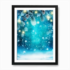 Screen Frame Glow Garland Holiday Bright Snowflake Space Festive Beautiful Light Closeup (4) 2 Art Print