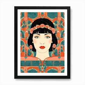 Deco Girl Art Print