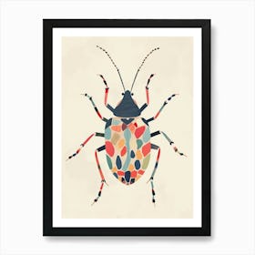 Colourful Insect Illustration Aphid 14 Art Print