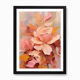 Fall Flower Painting Rose 2 Art Print