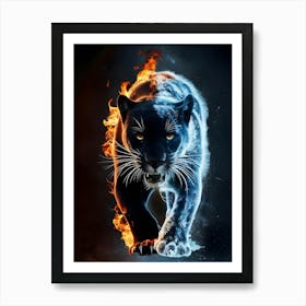 Panther In Flames 1 Affiche