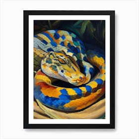 Boa Constrictor Snake Painting Affiche