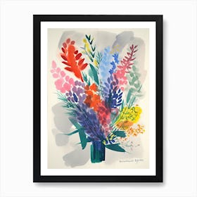 Heather Flower Illustration 4 Art Print