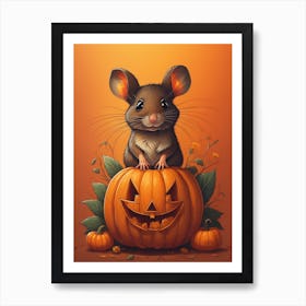 Halloween Mouse 1 Art Print