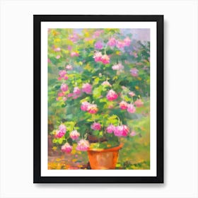 Flowering Maple Impressionist Painting Plant Art Print