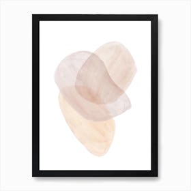 Soft Watercolor organic shapes Art Print