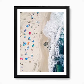 Beachgoers In La Jolla California Art Print