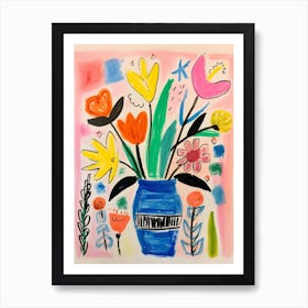 Flower Painting Fauvist Style Flowers 1 Art Print