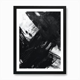 Abstract Black And White Painting 9 Art Print