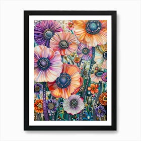 Colorful Flowers Art Print