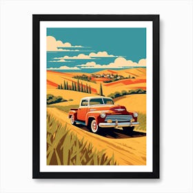 A Chevrolet Silverado In The Tuscany Italy Illustration 1 Art Print