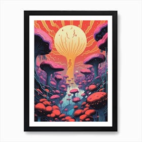 Psychedellic Mushroom  3 Art Print