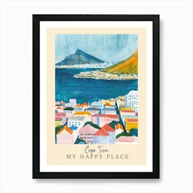 My Happy Place Cape Town 2 Travel Poster Art Print