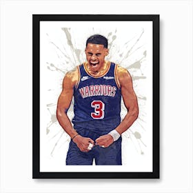 Jordan Poole Golden State Warriors 1 Art Print