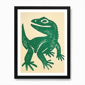 Monsters And Beaded Lizard Bold Block 4 Art Print