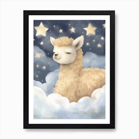 Sleeping Baby Alpaca 3 Art Print