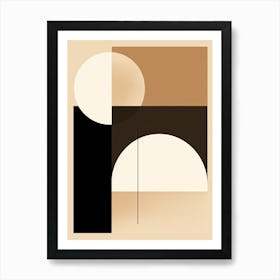 Noir Halle Geometric Solitude Art Print