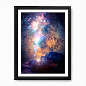 Playing The Galaxy Saxophone Art Print