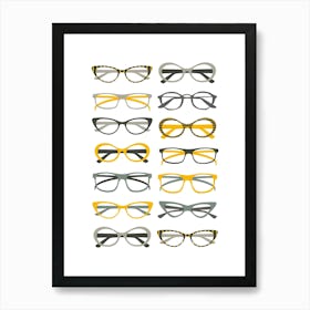 Retro Glasses Print Art Print