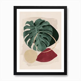 Tropical Leaf Abstract Art 42 Art Print