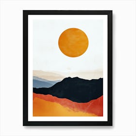 Sunset Peaks In The Desert Art Print