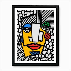 Cubism Art Face 1 Art Print