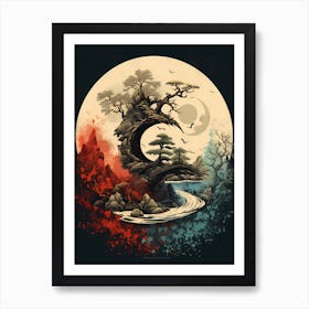 Yin Yang Tree Art Print