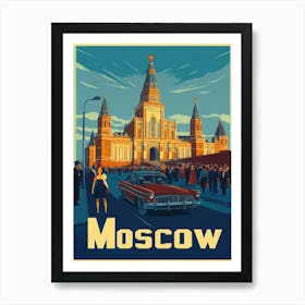 Aihrgdesign A Retro Travel Poster For Moscow Poster