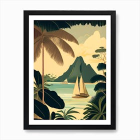 Bora Bora French Polynesia Rousseau Inspired Tropical Destination Art Print