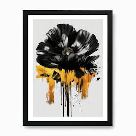 Black Poppy 4 Art Print