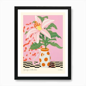 Spring Collection Lilies Flower Vase 1 Art Print