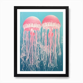Irukandji Jellyfish Washed Illustration 4 Art Print