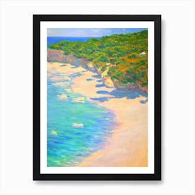 Cala Salada Ibiza Spain Monet Style Art Print