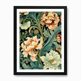 Floral Wallpaper 337 Art Print