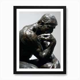 Auguste Rodin Thinker Statue Photo Italian Italy Milan Venice Florence Rome Naples Toscana photo photography art travel Art Print