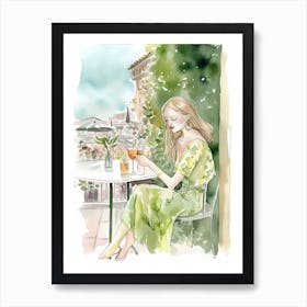 Having A Drink In Capri Art Print