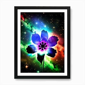 Flower In Space 12 Art Print