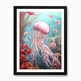 Turritopsis Dohrnii Importal Jellyfish Illustration 1 Art Print