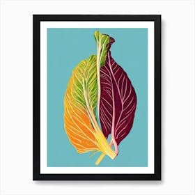 Swiss Chard 2 Bold Graphic vegetable Art Print